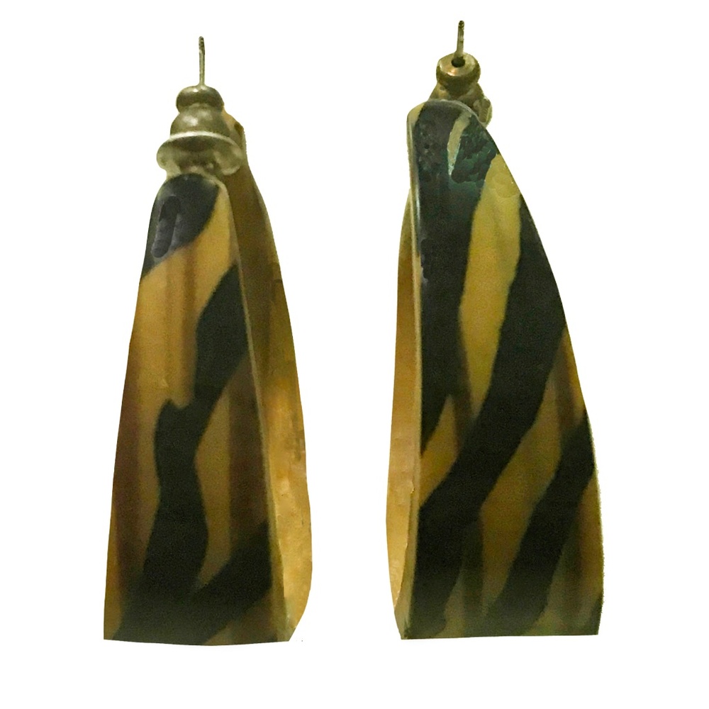 Tiger Eye Hoop Earrings